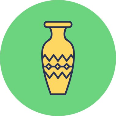 Vazo. Web simgesi basit illüstrasyon