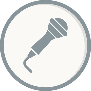 mikrofon simgesi, vektör illüstrasyonu 