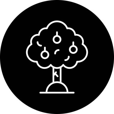 Portakal ağacı. Web simgesi basit illüstrasyon 