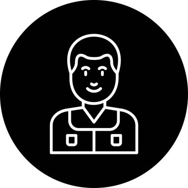 erkek avatar simge vektör çizim 