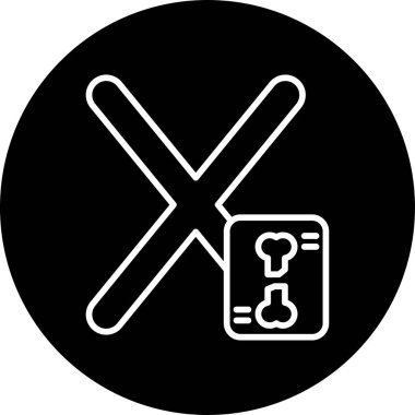 Alfabe çizimi için soyut yaratıcı büyük harf X harfi ve X-Ray