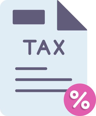 Online kullanım için soyut bir vektör biçiminde bir vergi belgesinin grafiksel tasviri.