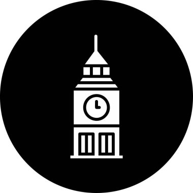 Saat Kulesi Web simgesi, vektör illüstrasyonu