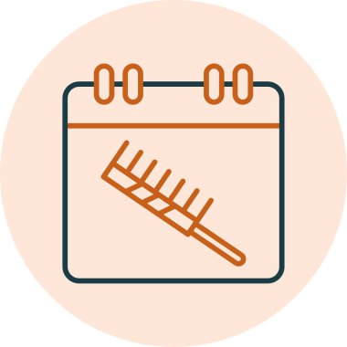 Minimalist bir tasarımda bir takvim simgesinin vektör illüstrasyonuName.