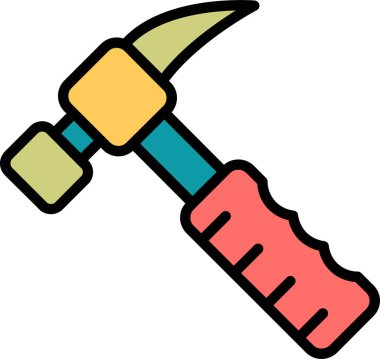 Çekiç ağı simgesi, basit vektör illüstrasyonu 