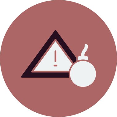 Tehdit işareti simgesi, vektör illüstrasyonu basit tasarım