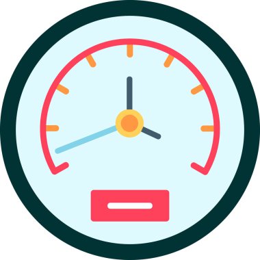 Speedometer web simgesi, vektör illüstrasyonu