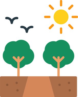 Doğa. Web simgesi basit illüstrasyon