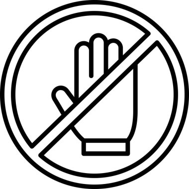 Basit dur işareti vektör simgesi