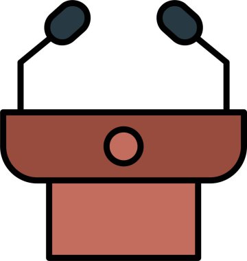 Basın Konferansı vektör illüstrasyonu