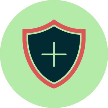 Soyut renk koruma ağı vektör simgesi