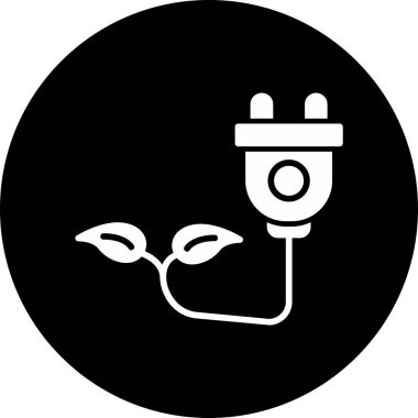  Eko Güç dolgu ikonu vektör çizimi