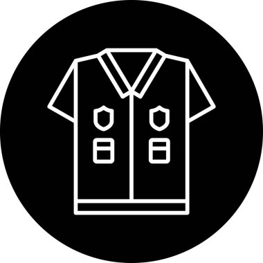 Polis üniforması. Web simgesi basit illüstrasyon