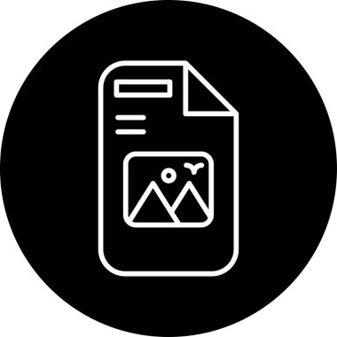 Resim Dosyası simgesi, vektör illüstrasyonu