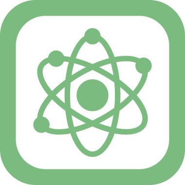 Bir diatomun vektör simgesi, düz bir şekilde, bilimle ilgili..