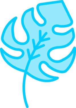 Tropikal yaprak. Web simgesi basit illüstrasyon 