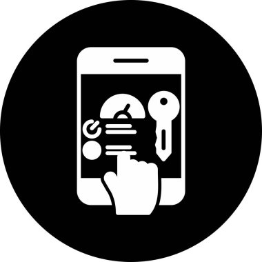 Anahtar performans göstergeleri için bir simgeyi temsil eden basit vektör grafikleri.