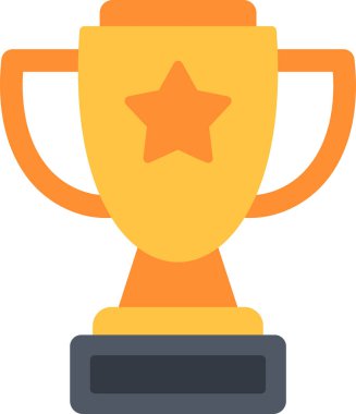 Kupa simgesi, vektör illüstrasyonu basit tasarım