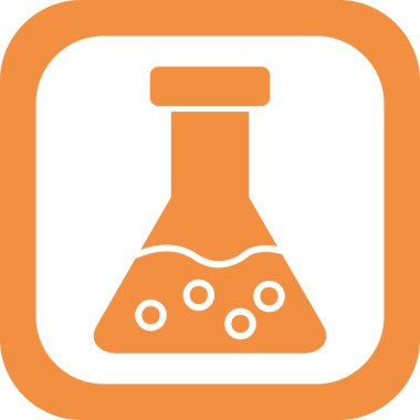 Kimyasal matara simgesi, vektör çizimi basit tasarım