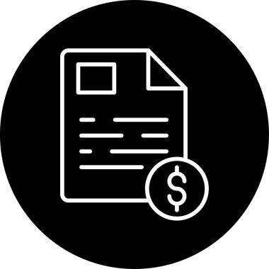 Mali Rapor belgesi. Web simgesi basit illüstrasyon