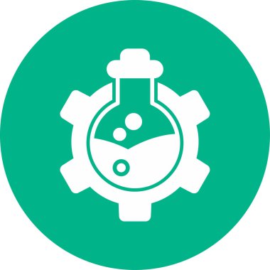 Kimya web simgesi, vektör illüstrasyonu