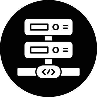 Arka uç. Web simgesi vektör illüstrasyonu