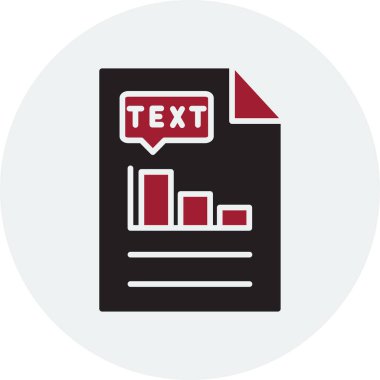 Basit Metin vektörü düz simgesi