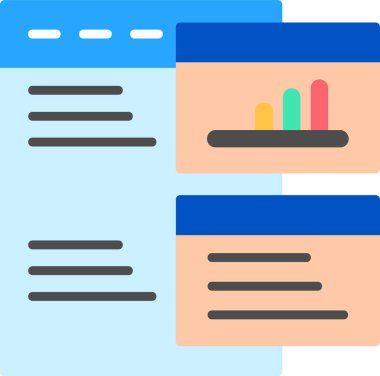 Günlük kaydı veri simgesinin vektör temel çizimi