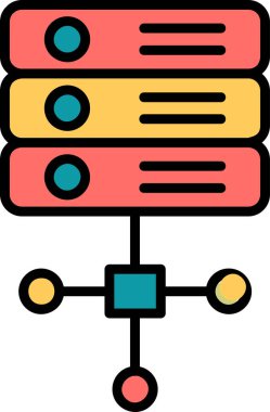 ağ paylaşım sunucu vektör illüstrasyonu