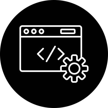 Web Yazılım simgesi, vektör illüstrasyonu