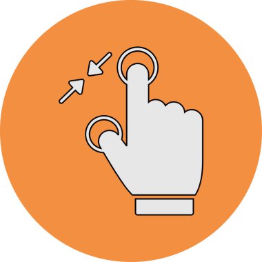 Çimdik. Web simgesi basit tasarım