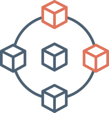 Engelleme zinciri. Web simgesi basit tasarım