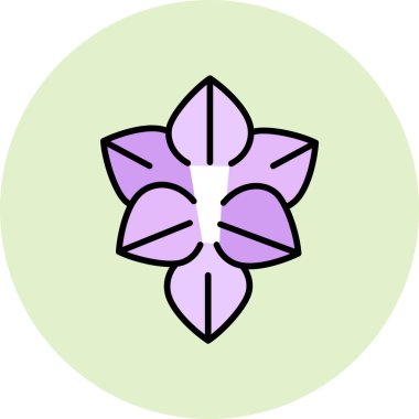 Çiçek. Web simgesi basit illüstrasyon 