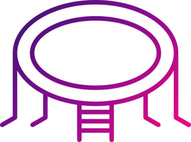 trambolin ikon vektör çizimi  