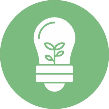 vektör eko enerji simgesi, ampul