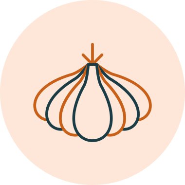 Sarımsak. Web simgesi basit tasarım 