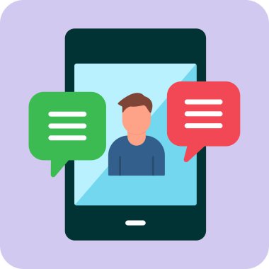 Sohbet mesajı vektör illüstrasyonu