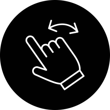 El işaret simgesi. Düz çizim. El işaretleyici vektör simgeleri.