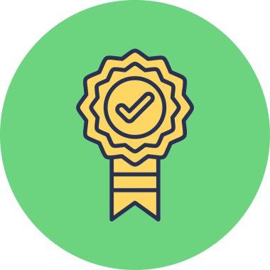 Doğrulama düz tasarım ikonu vektörü