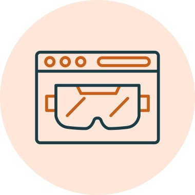 Tarayıcı modern simgesinin vektör illüstrasyonu