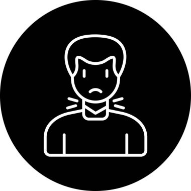 Tiroid. Web simgesi basit illüstrasyon