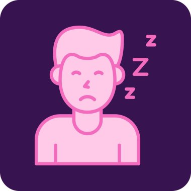 Sıkıldım. Web simgesi basit illüstrasyon