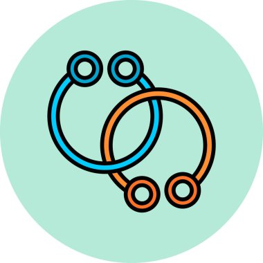  Bilezikler web simgesi vektör illüstrasyonu 