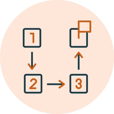 Basamaklar. Web simgesi basit illüstrasyon 