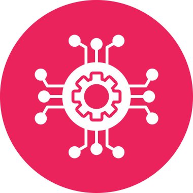 Bilgi ağı web simgesi basit illüstrasyon