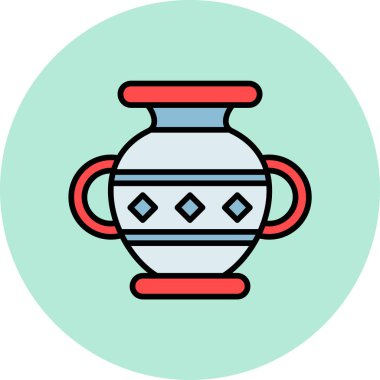 Vazo. Web simgesi basit illüstrasyon