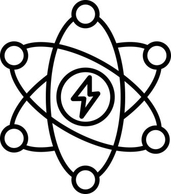 Atom Enerjisi Ağ ikonu vektör çizimi