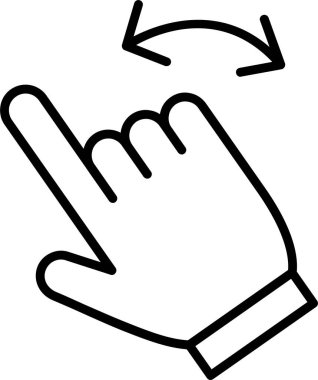 El işaret simgesi. Düz çizim. El işaretleyici vektör simgeleri.