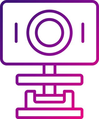 webcam simgesi, vektör illüstrasyonu