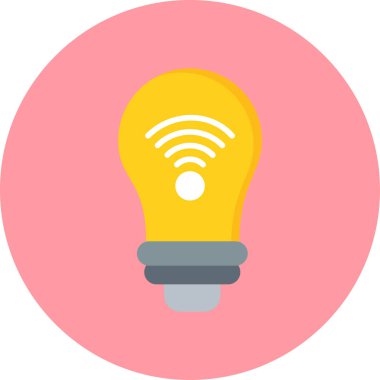 Akıllı Ampul Ağı simgesi, vektör illüstrasyonu